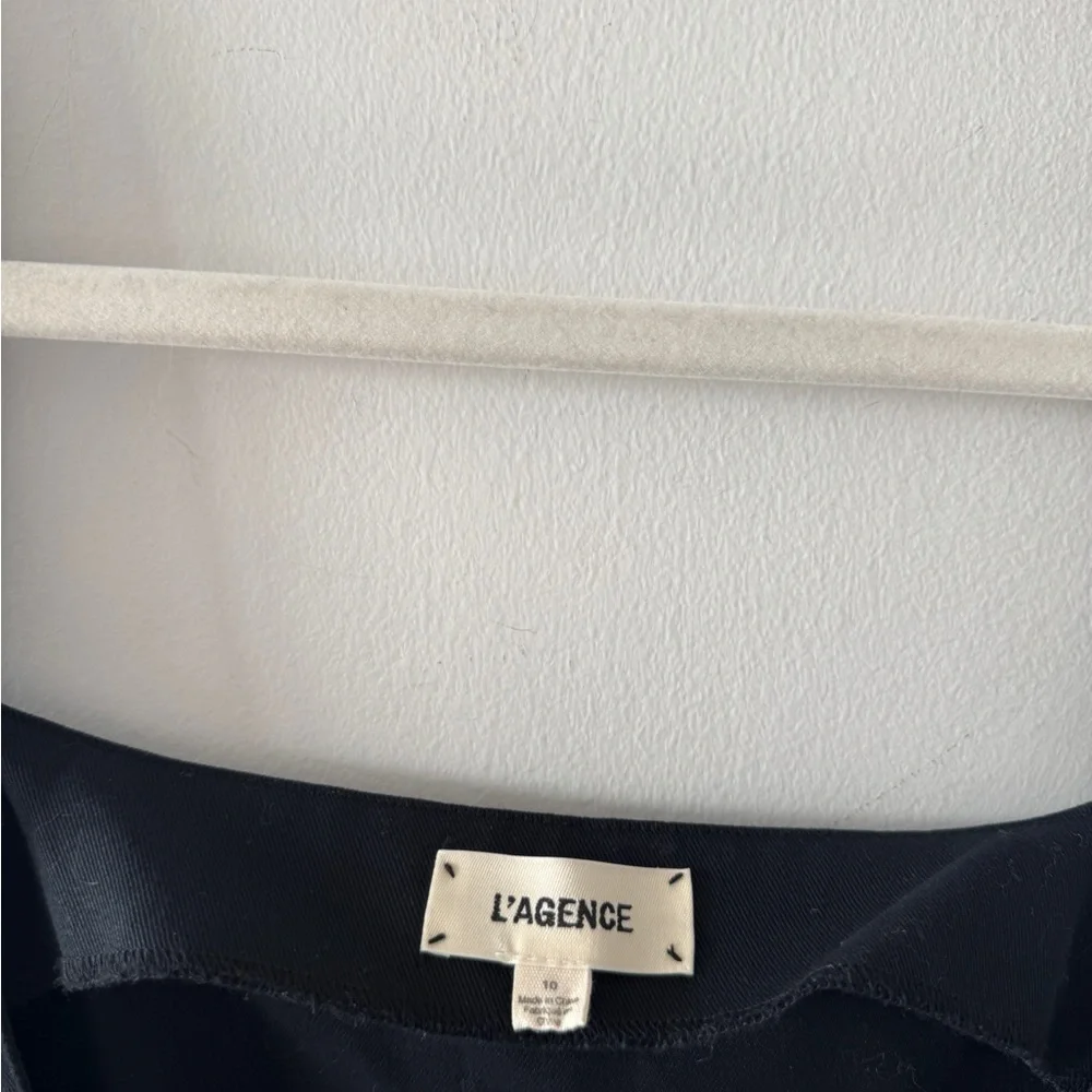 L’AGENCE Idy Button Front Black Dress 10 - Picture 4 of 9